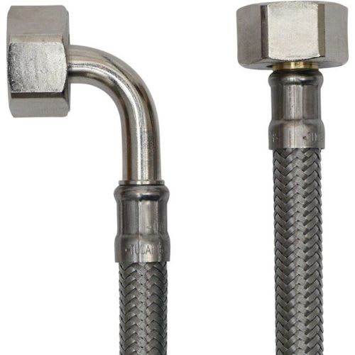 CARAT Flexi tappvatten R15 1,5M Rak x Vinkel, rostfri, 0-70 °C, max 90 °C tillfälligt