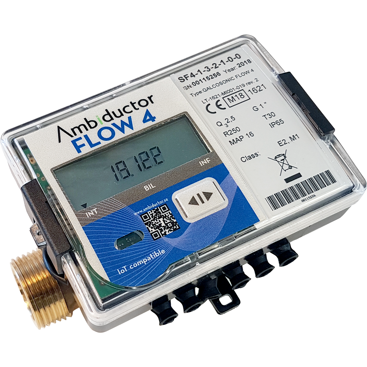 Ambiductor FLOW 4 DN40 Varmvattenmätare Ultraljud - MID-godkänd Q3 16, R250, NFC - RSK 5182315