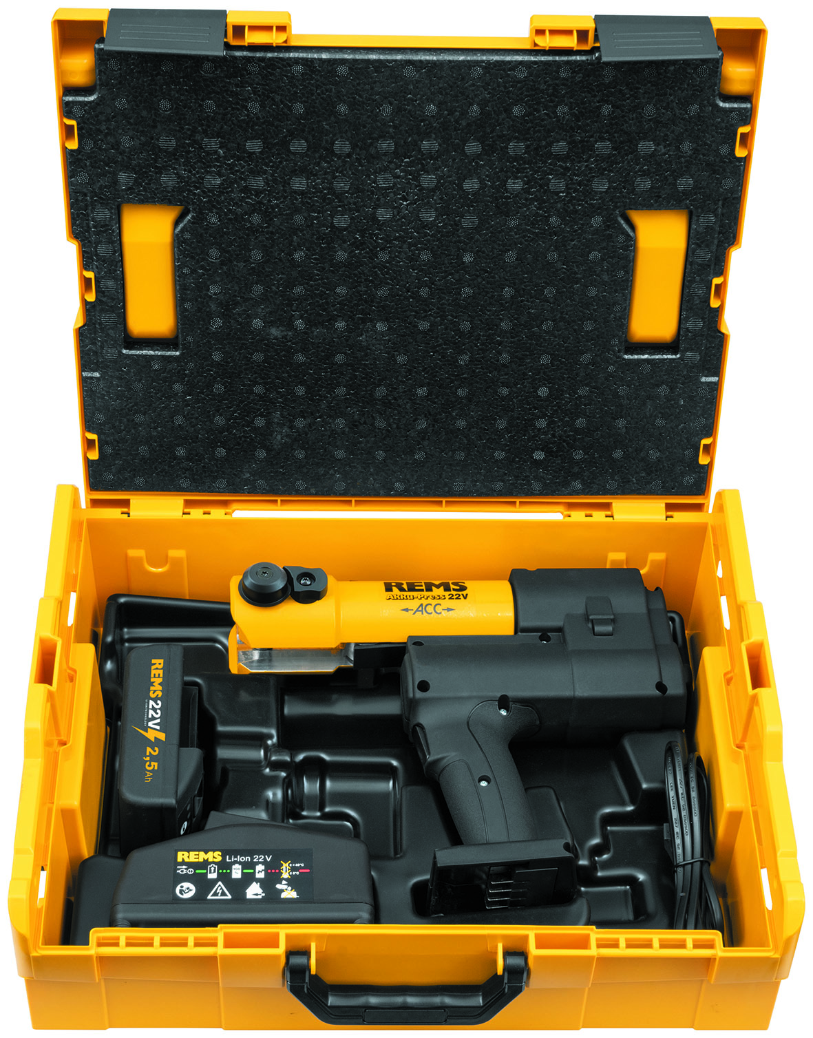 REMS Akku-Press 22V ACC - Radialpress med Li-Ion batteri och L-BOXX