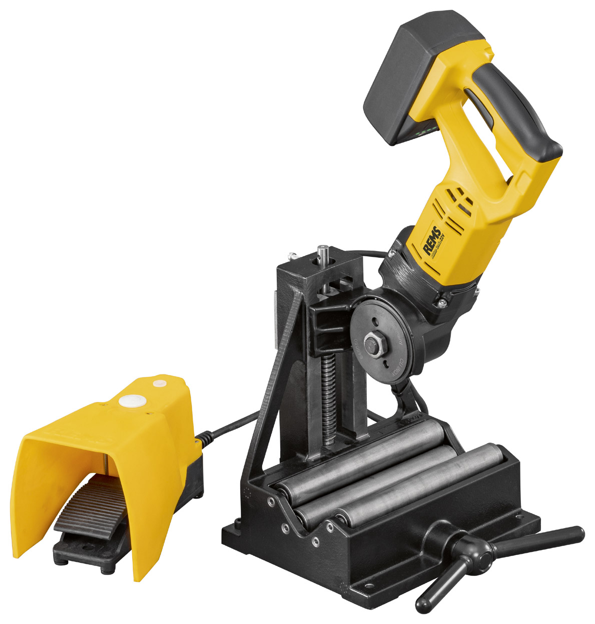 REMS Cento 22V Rörskärmaskin för kapning upp till DN 100, gul/svart
