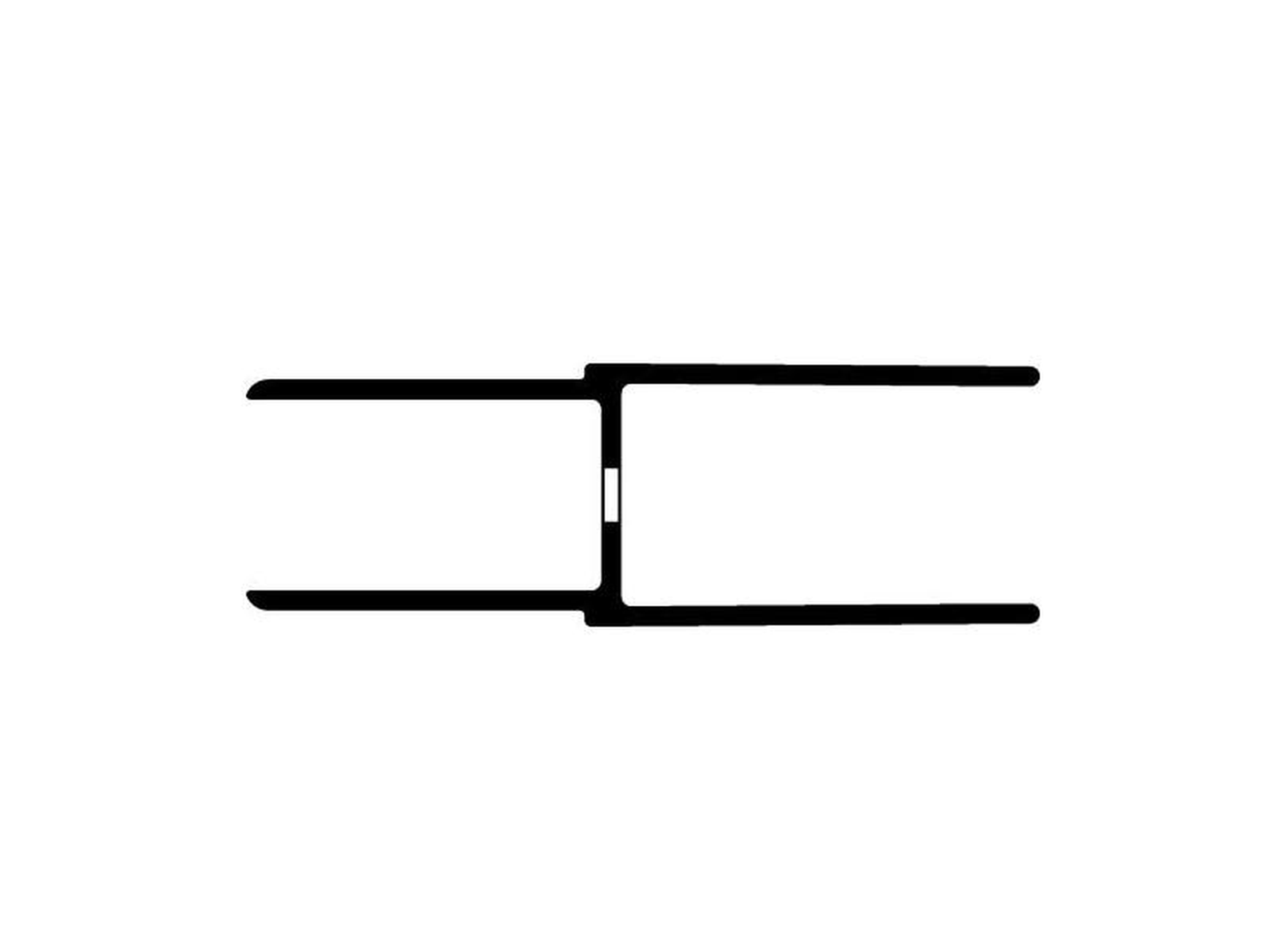 Ifö Solid SVRB V Rör- och breddningsprofil, Vit 1950mm, Aluminium