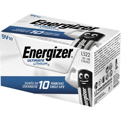 Energizer Ultimate Lithium 9V Batteri 10-pack - Extremtemperatur -40°C till +60°C - 20 års hållbarhet - RSK 910998