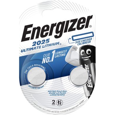 Energizer Ultimate Lithium CR2025 Knappcellsbatteri 2-pack - 3V Litium, Lång Livslängd - RSK 335357