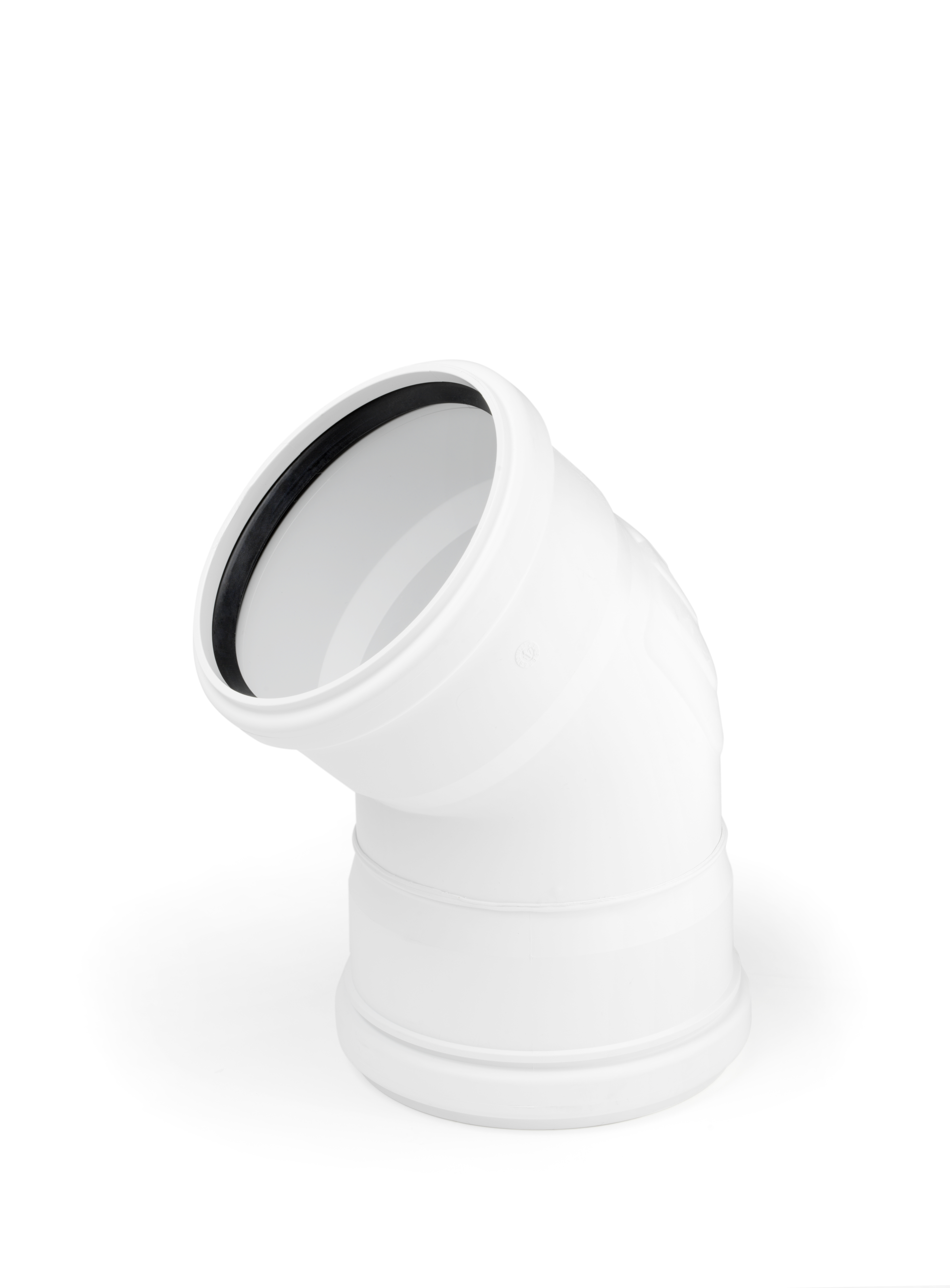 RAUPIANO Dubbelmuffadböj 75mm x 45° för inomhusavlopp - REHAU