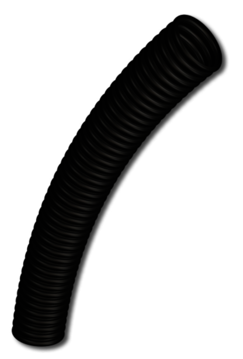 GH 18 Genomföringshylsa i polyeten, svart, 375 mm lång, för bjälklag och vägg.