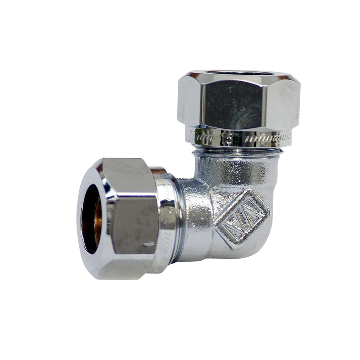 Vatette Vinkelkoppling 15mm förkromad för koppar-, rostfria- och PEX-rör