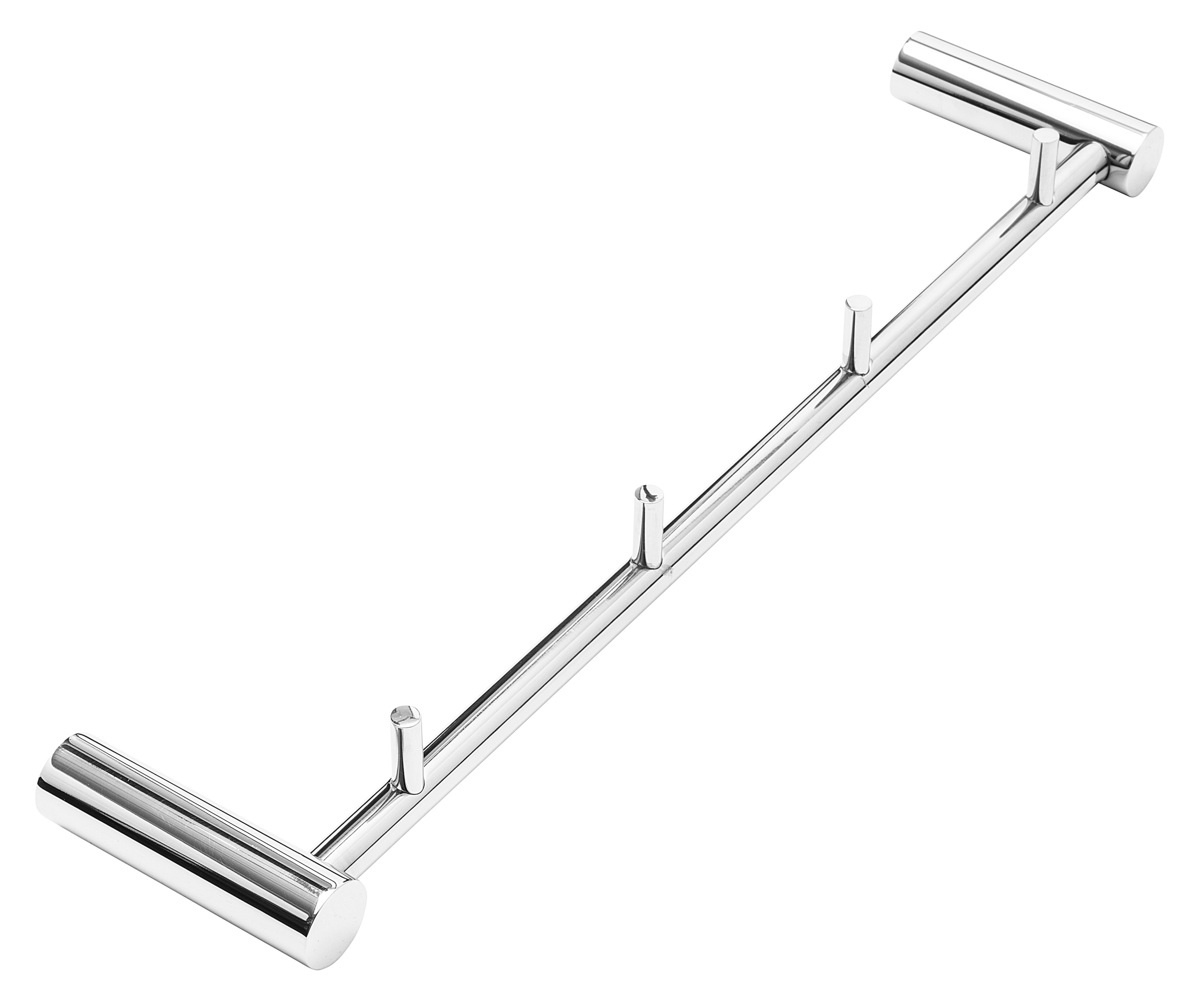 Alterna Knox Krokrad 4 Krokar Polerat Rostfritt Stål - Elegant Handdukshängare 31,5 cm - RSK 8740036