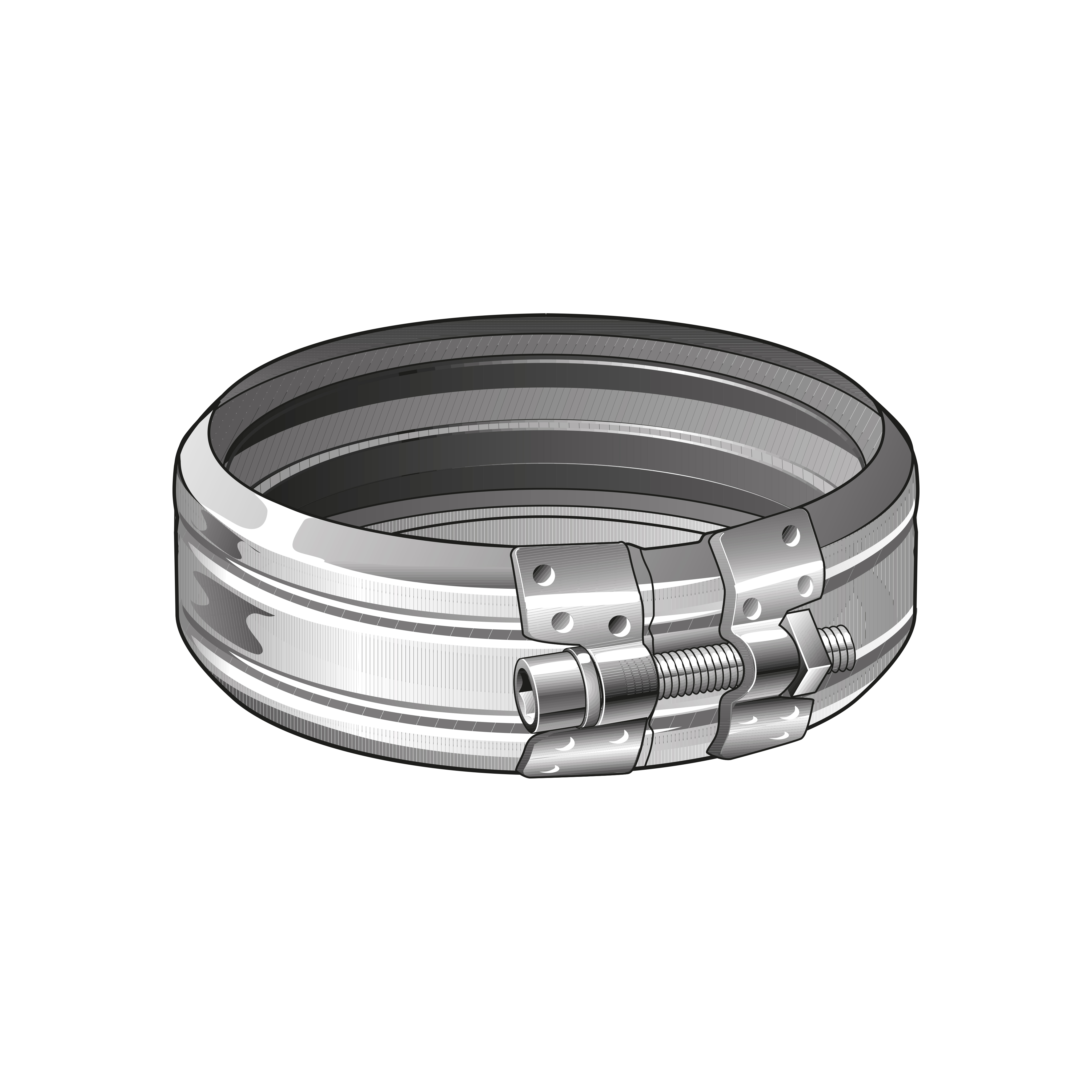 ULTRAJET® Koppling DN100 Rostfri Plåt Klass B - EPDM-gummi, Dag- och Spillvatten - RSK 1198372