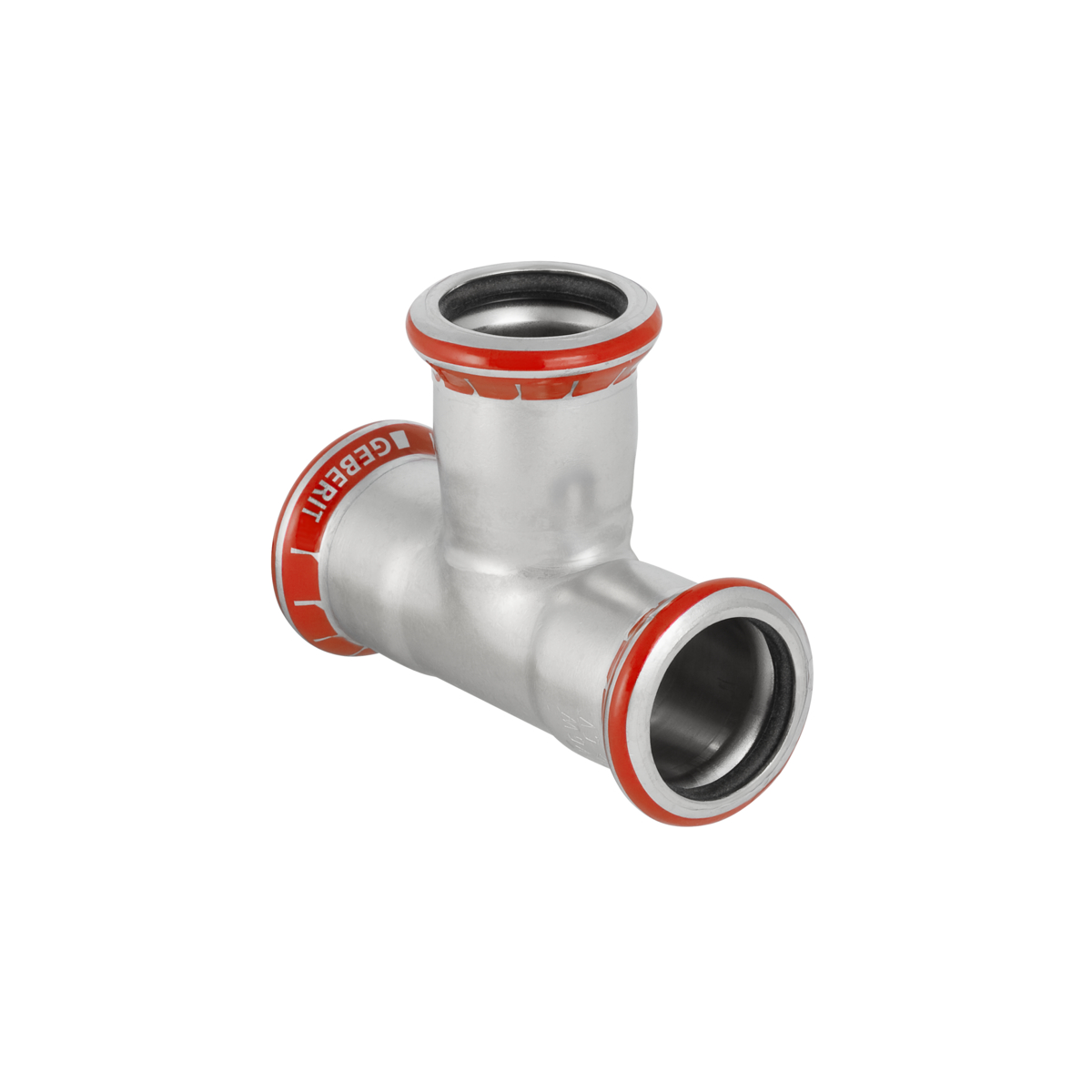 Geberit Mapress T-rör Elförzinkat Stål M-profil - Snabb Pressmontage för Värme- och Tappvatten - RSK 1550947