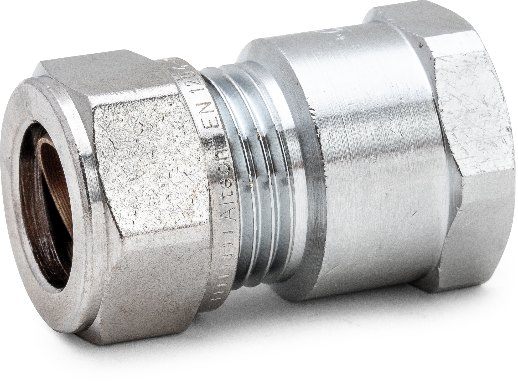 Altech Klämringskoppling Rak 10x15mm Förkromad DZR-Mässing - Utvändig Gänga, Tappvatten - RSK 1965605