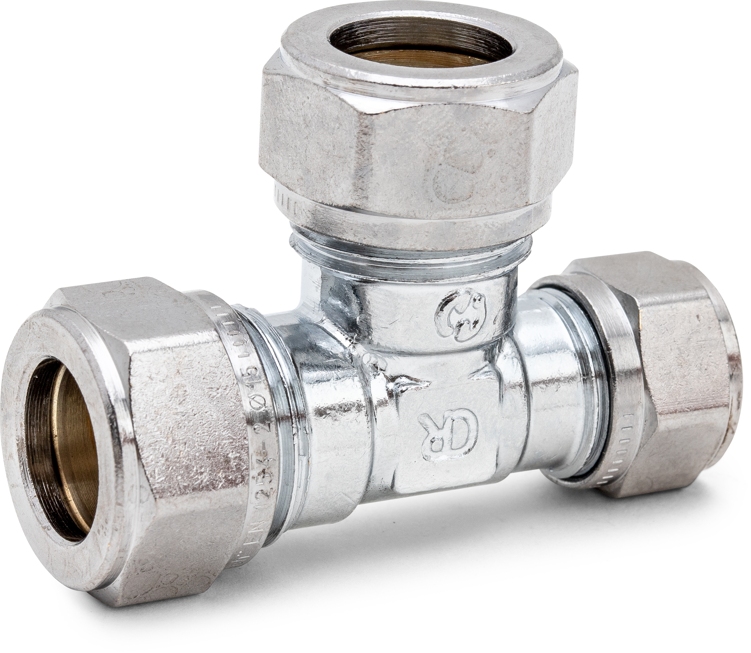 Altech T-Koppling Förminskad 15x15x12mm Förkromad DZR-Mässing - Klämring för Tapp- och Värme - RSK 1968287