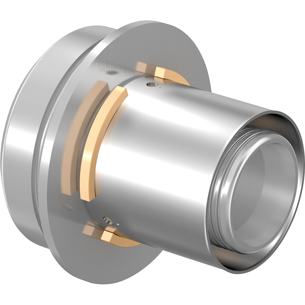 Uponor RS Pressmodul S-Press 75-RS2 - Förtennad AZH-Mässing, Läckageindikering, Insticksdjupfönster - RSK 1899488