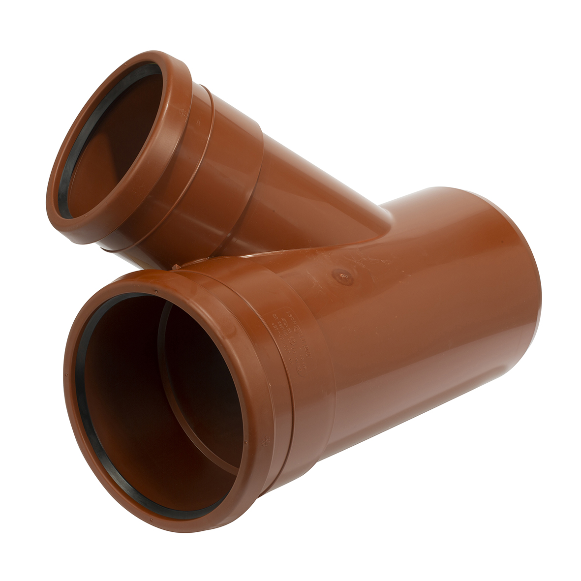 PP Markgrenrör 200x160mm 45° för utomhusavlopp, 3 anslutningar