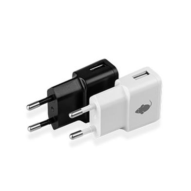 GREENMOUSE USB-Laddare 1A 230V Vit - EU-kontakt, 100-240V Universal - RSK 335111