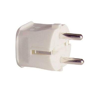 CARAT Stickpropp Jord Rak Vit - 10A med Dragavlastning, IP20 - RSK 333511