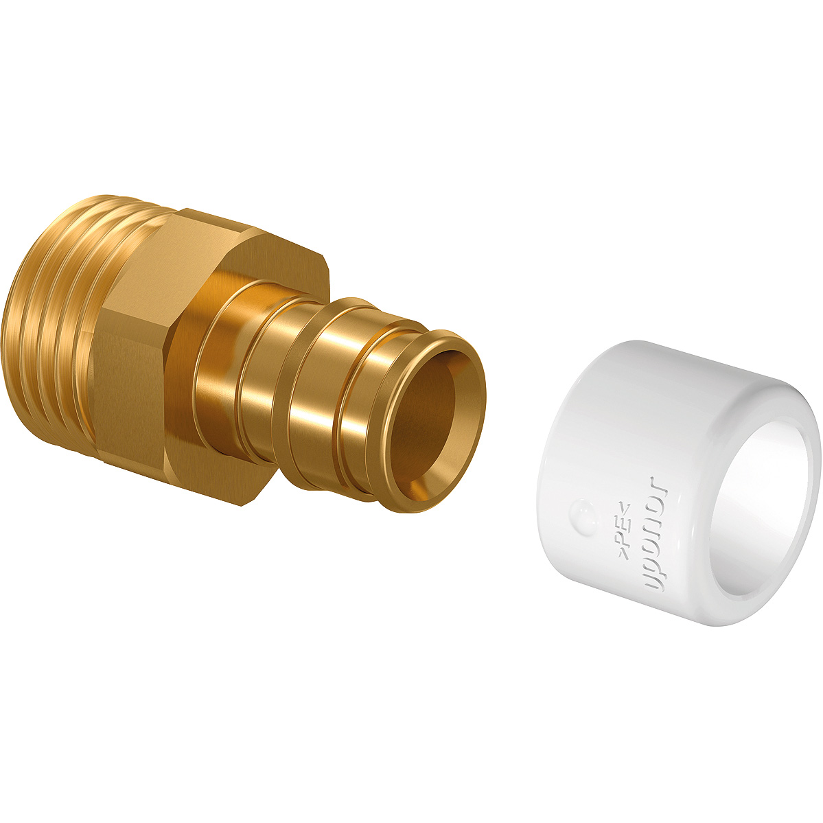 Uponor Q&E Koppling Utvändig Gänga 18-G3/4" - Avzinkningshärdig Mässing NKB DR - RSK 1870205