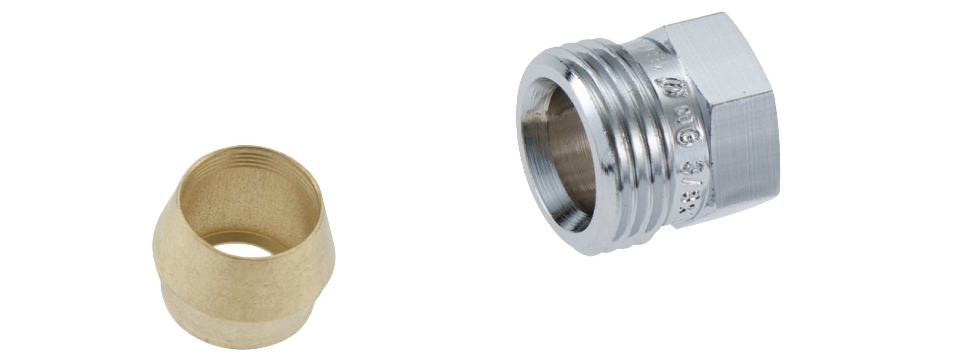 Trycknippel med kona, 15mm x G15, förkromad, FM Mattsson AB