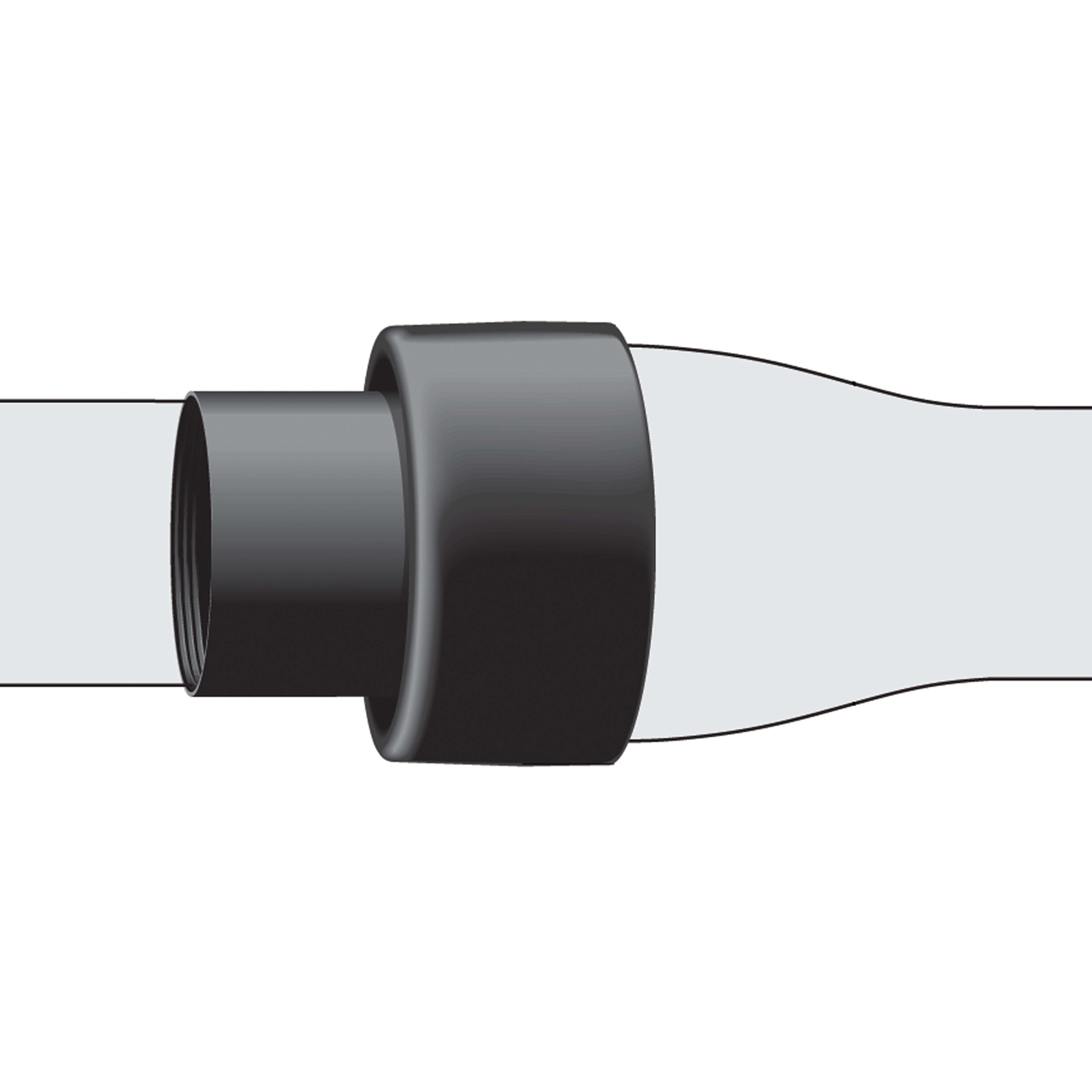 VRS-SYSTEM Skyddsmuff Gummi DN 200 - För Trycksatt Dricksvatten och Avlopp - RSK 1094411