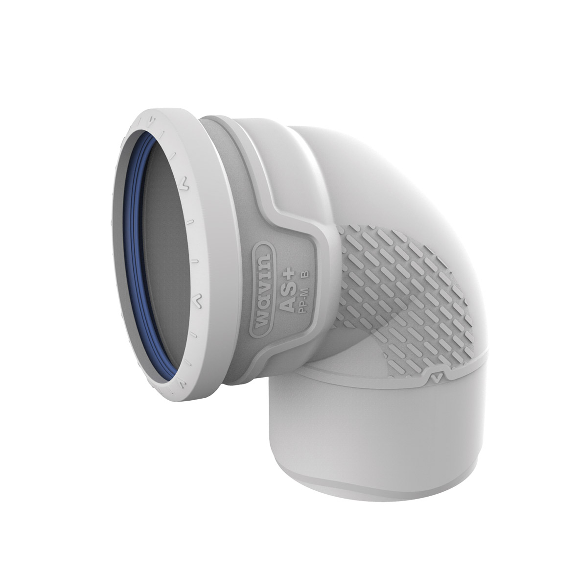 AS+ Böj 200mm 87° - Rörböj för Ventilation och Avlopp - Kompakt Design - RSK 2749767