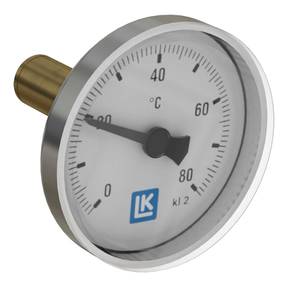 LK Termometer 0-80°C - För Shunt och Värmekretsfördelare, Skaft Ø9mm - RSK 2434747