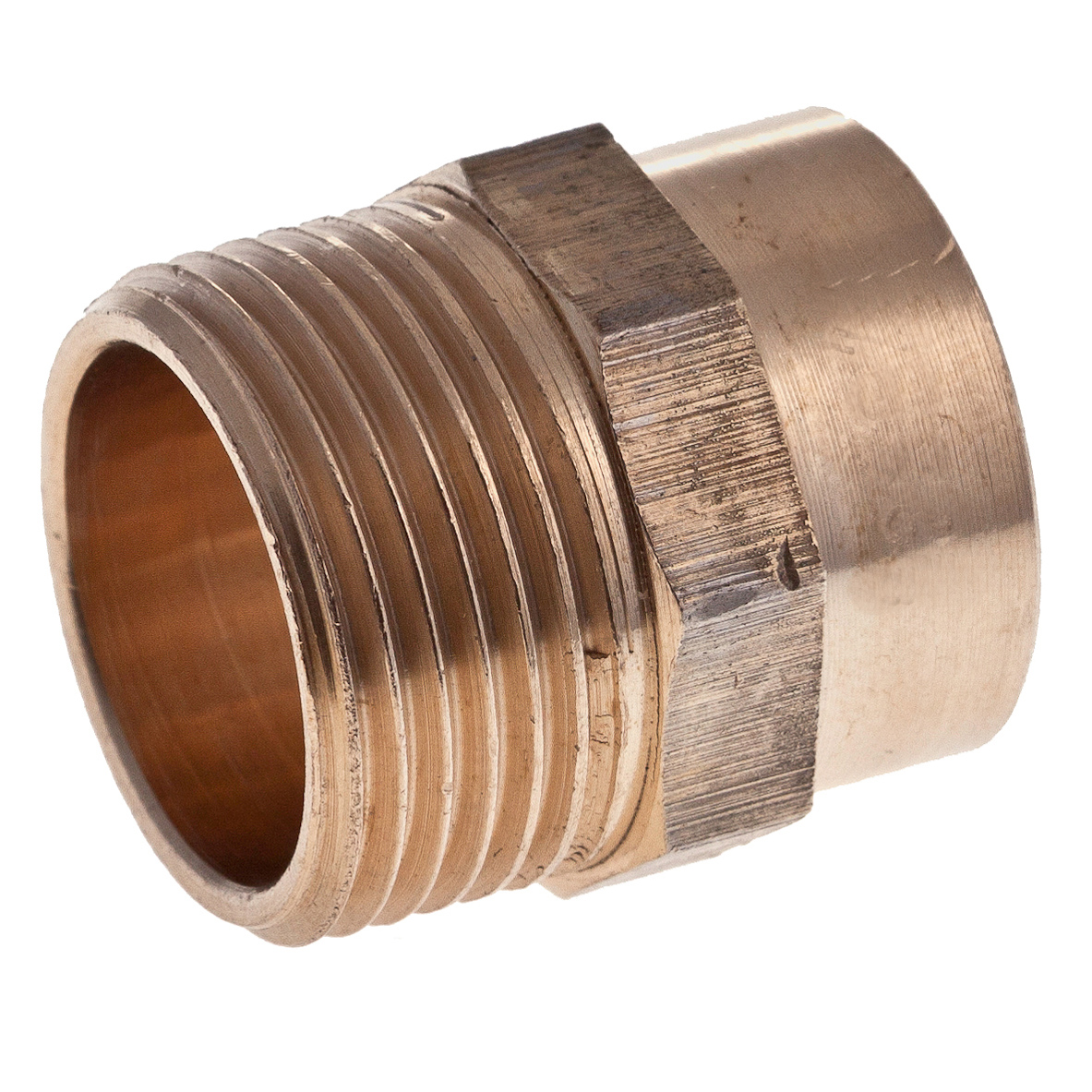 Altech Kapillär Övergångsmuff 54mm Inlödning x R50 Utvändig Gänga - Mässing för Kopparrör - RSK 2008423