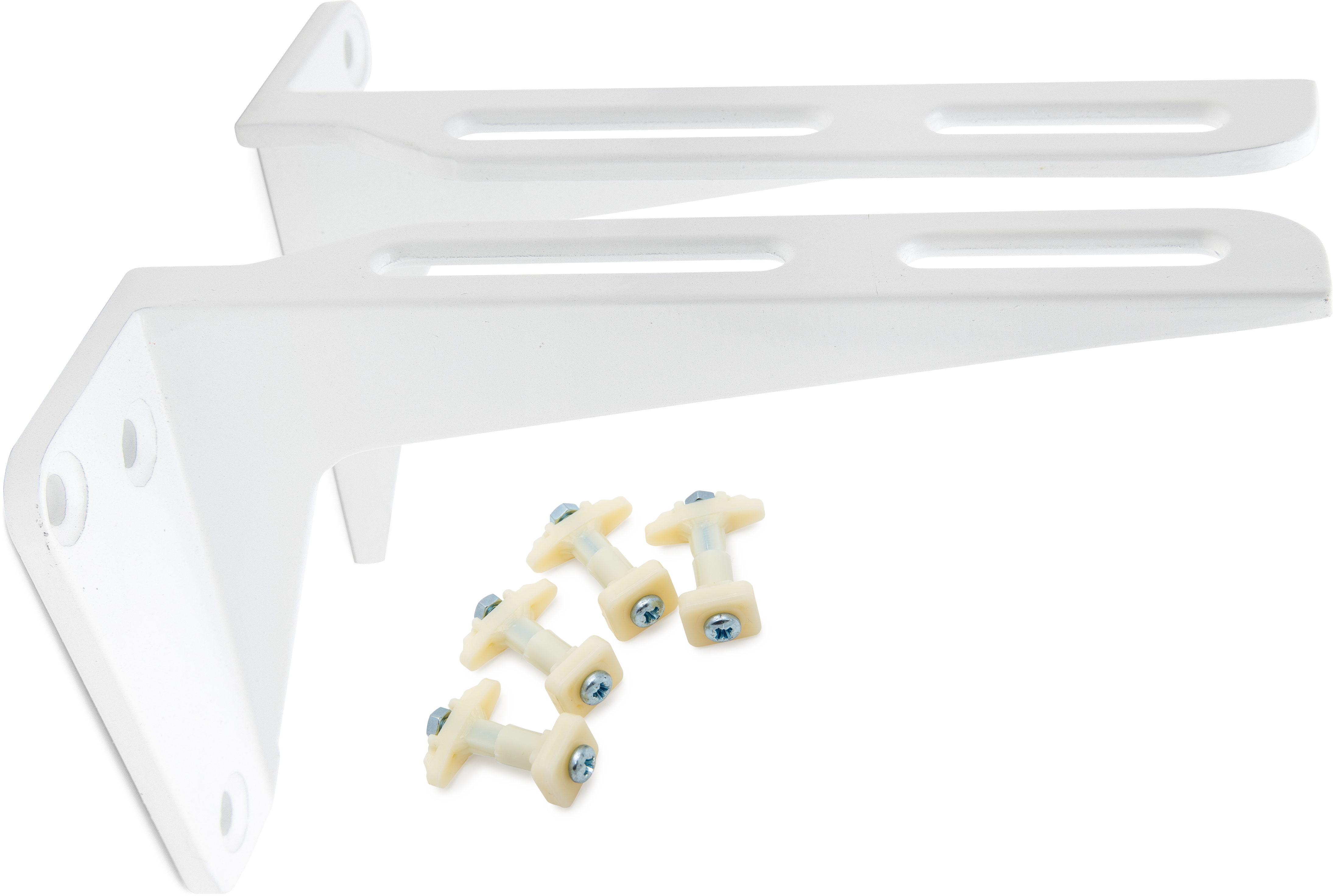 Alterna Tvättställskonsoler 260mm Vitlackerad Aluminium - Inkl. T-bultar, 1 Par - RSK 7506006