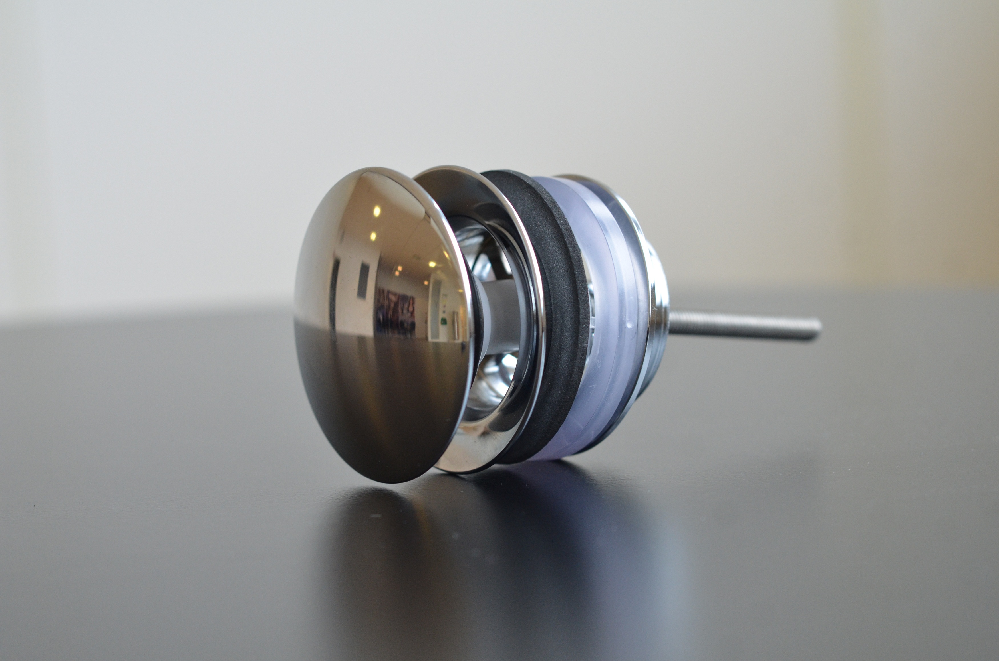 Alterna Pop-up Bottenventil Rund Välvd 32mm - Förkromad Mässing med Överfallsskydd - RSK 8573578