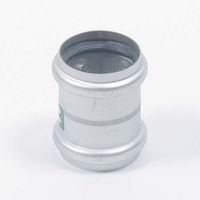 BLÜCHER EuroPipe skjutmuff syraf 50mm, 2 anslutningar, rak, rostfri