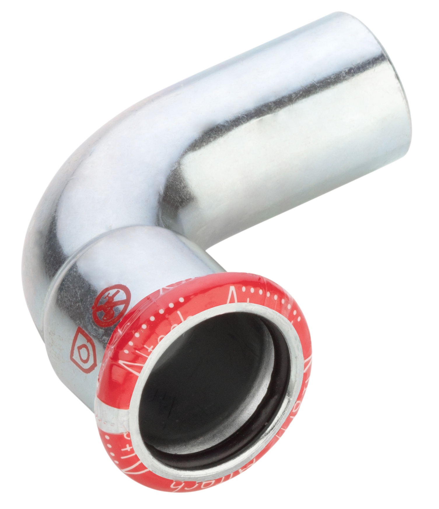 Altech Press M-profil Böj 76,1mm 90° Elförzinkad - Läckageindikering, För Värmesystem och Tryckluft - RSK 1542419