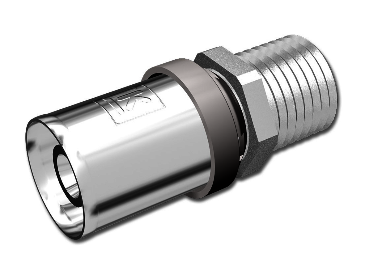 LK PressPex Rak Koppling A50xR40 Utvändig Gänga - Presskoppling för PE-X och PAL-rör - RSK 1872589