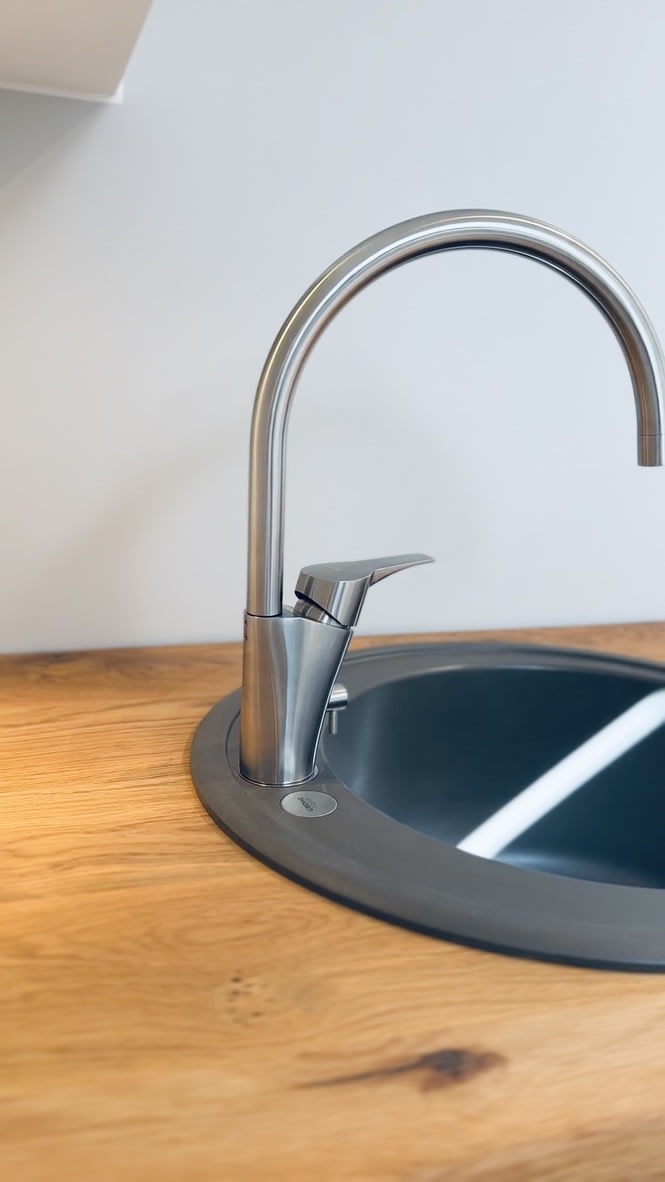 NGL R838 Köksblandare 35mm Rostfritt - Diskmaskinsavstängning