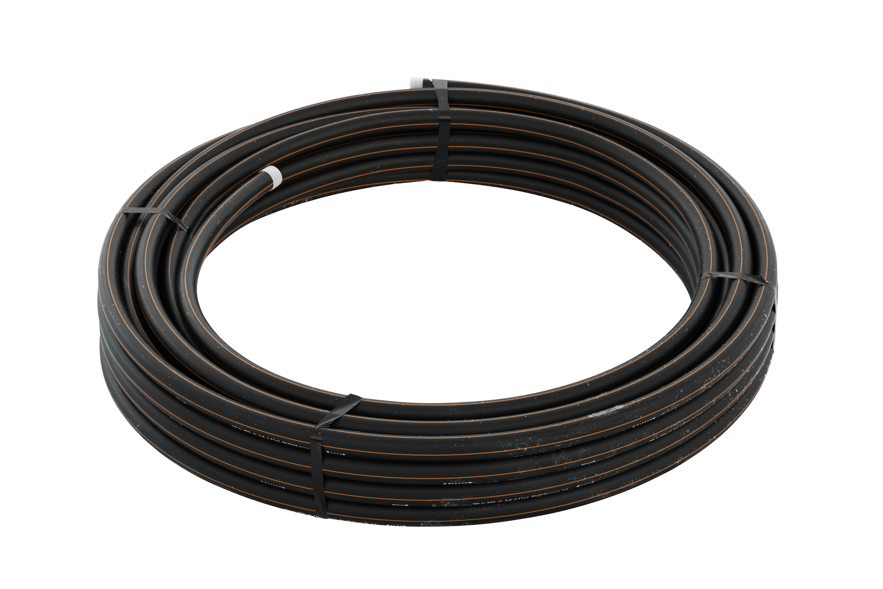 PE-rör 50 PN 16 SDR11 L=50 M, svart/brun stripe, Extena AB