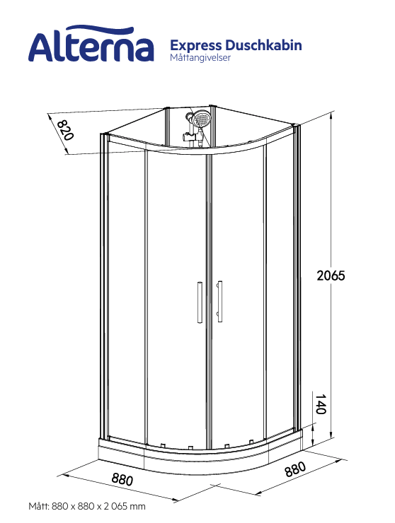 Alterna Lusso Express Utan Blandare - Vit Finish - RSK 7365823