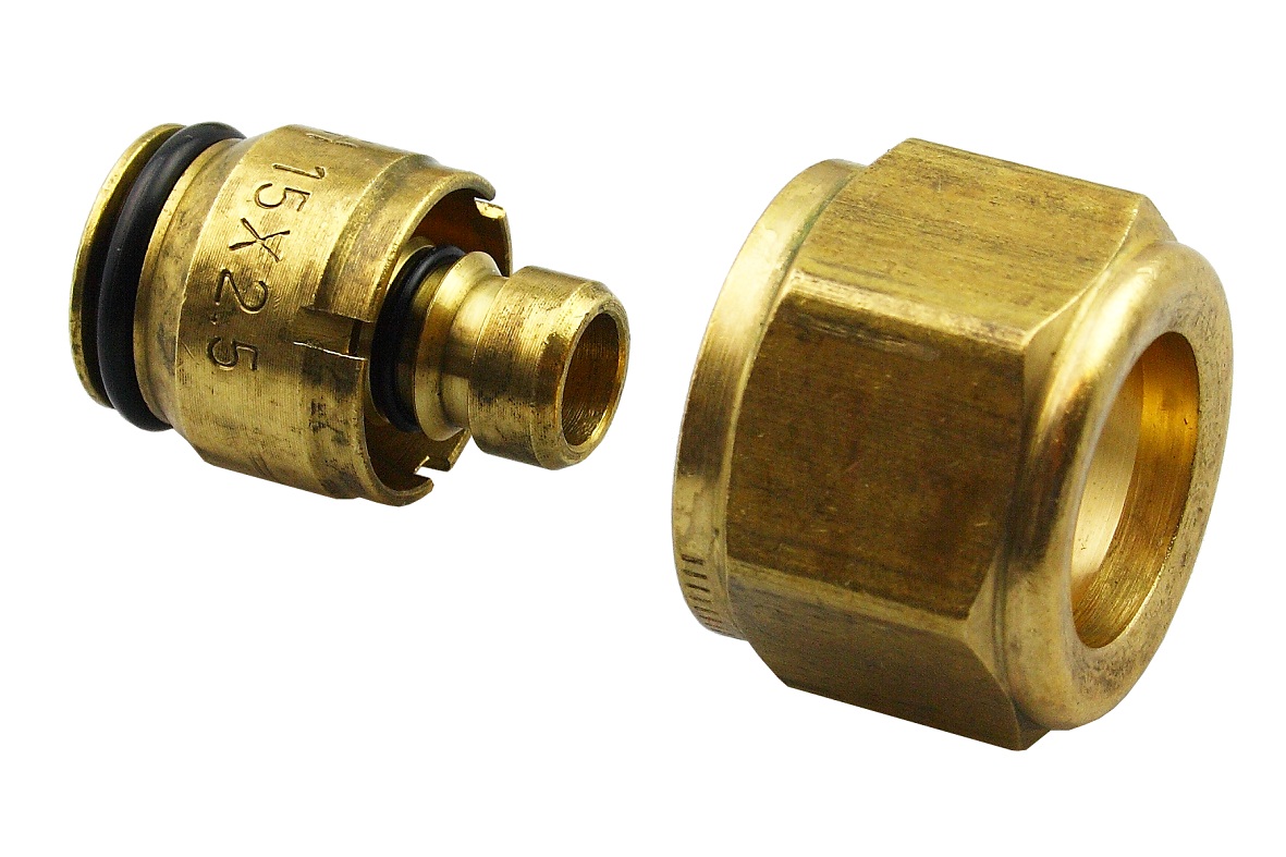 VSH Super K3067 Kopplingsset 16 mutter i mässing för PEX/AluPEX-rör