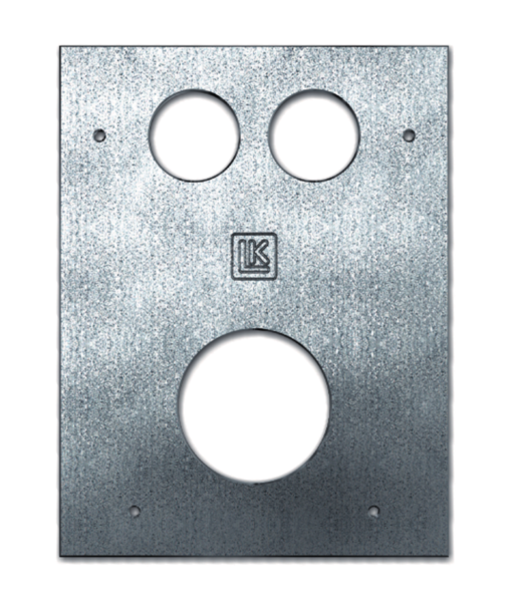 LK Avloppsfixtur c/c 40 för fixering av väggbockstöd, stål, 100x170 mm