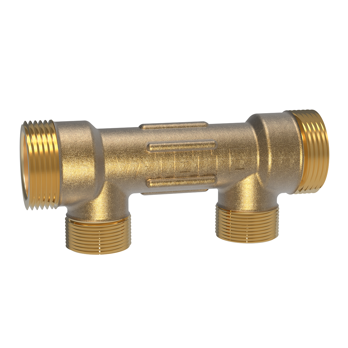 Vatette Fördelare 2-rör 22x15 med gängade avstick och kopplingsmöjligheter