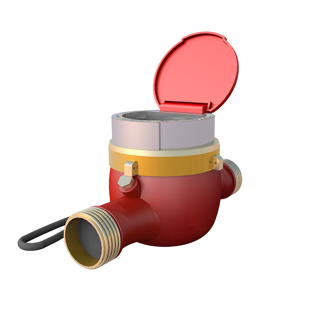 Flödes | vattenmätare Flerstrålig varmvattenmätare AT 7029AG20-4M med M-Bus, G20, mässing