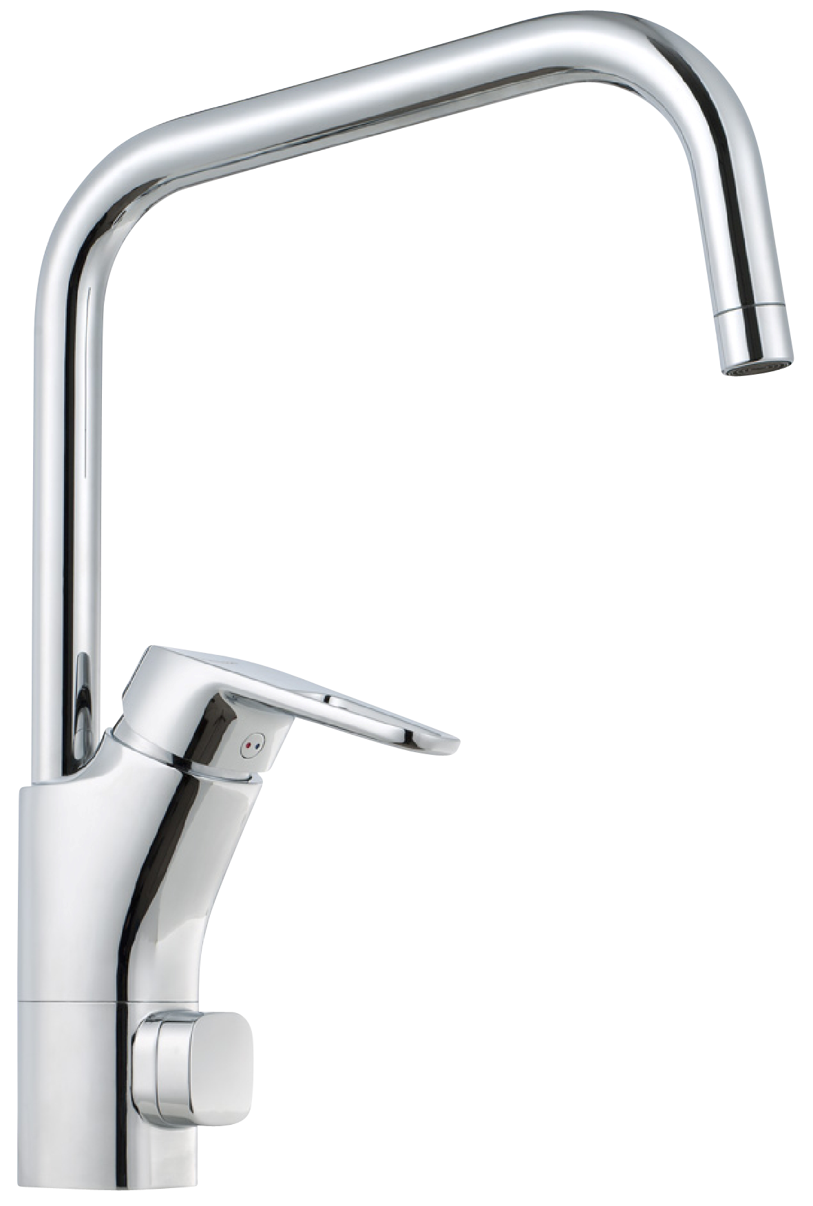 Siljan köksblandare 1-grepps blyfri mässing krom, Eco Flow, svängbar pip