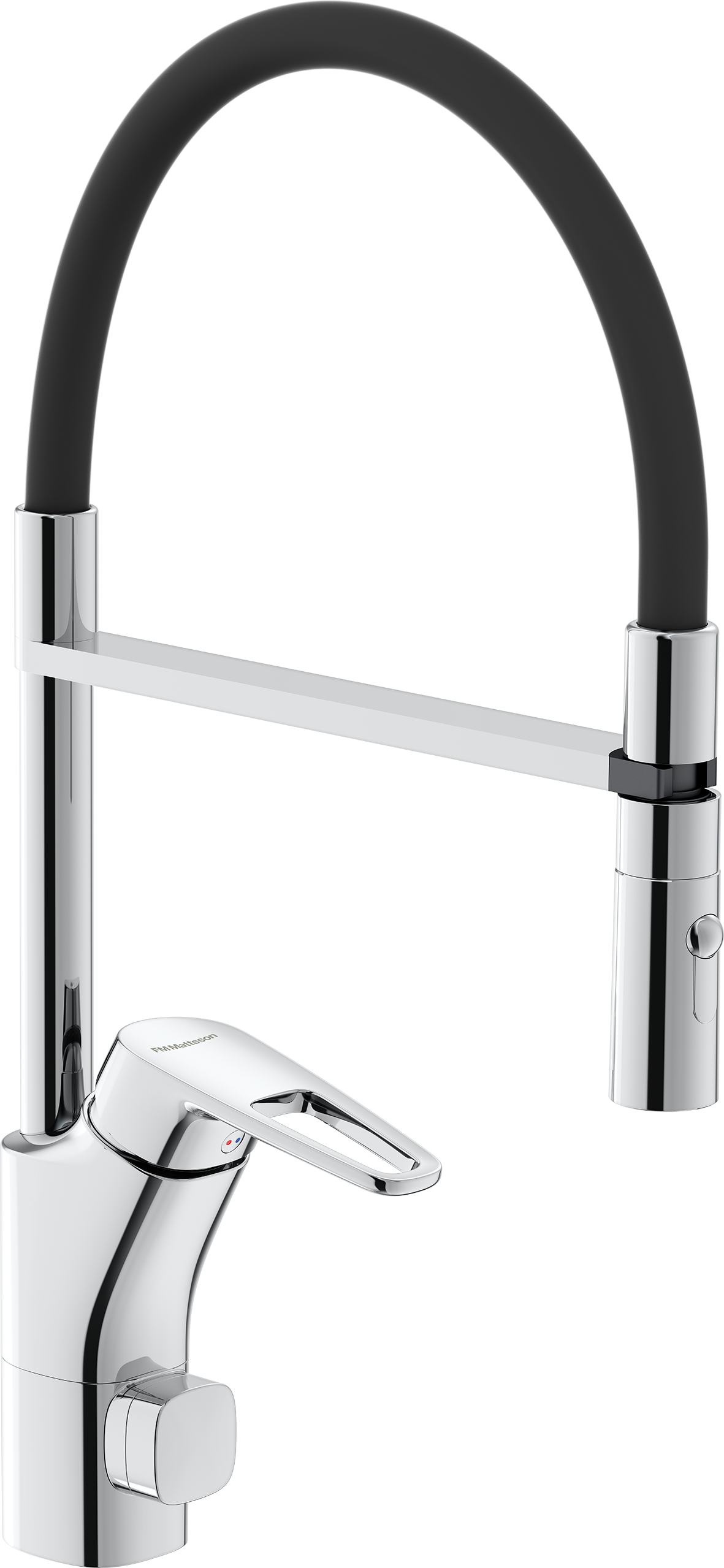 FM Mattsson Siljan Flexi 1-grepps köksblandare med kallstart och temperaturspärr