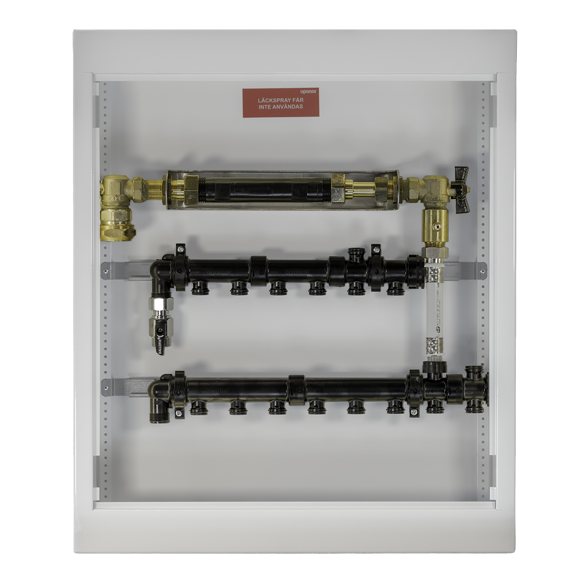 Uponor Ready Port VMS WT 9/7 V, komplett vattenmätarskåp 550x650x125mm