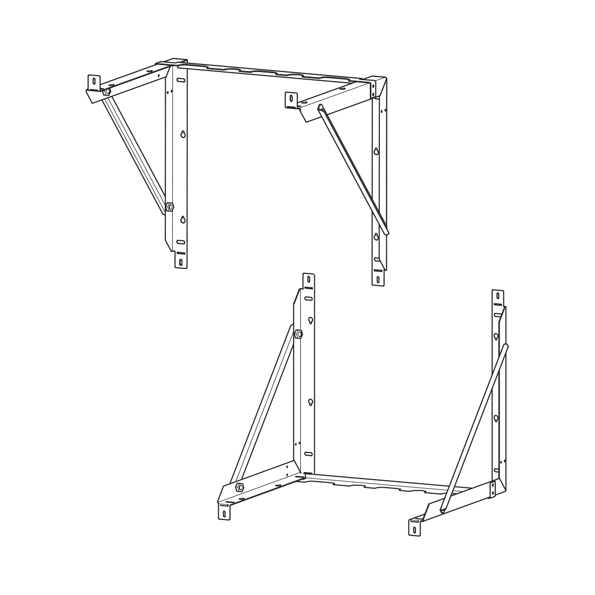 NIBE BAU 40 Väggmontage Konsolpaket för till- och frånluftsmoduler