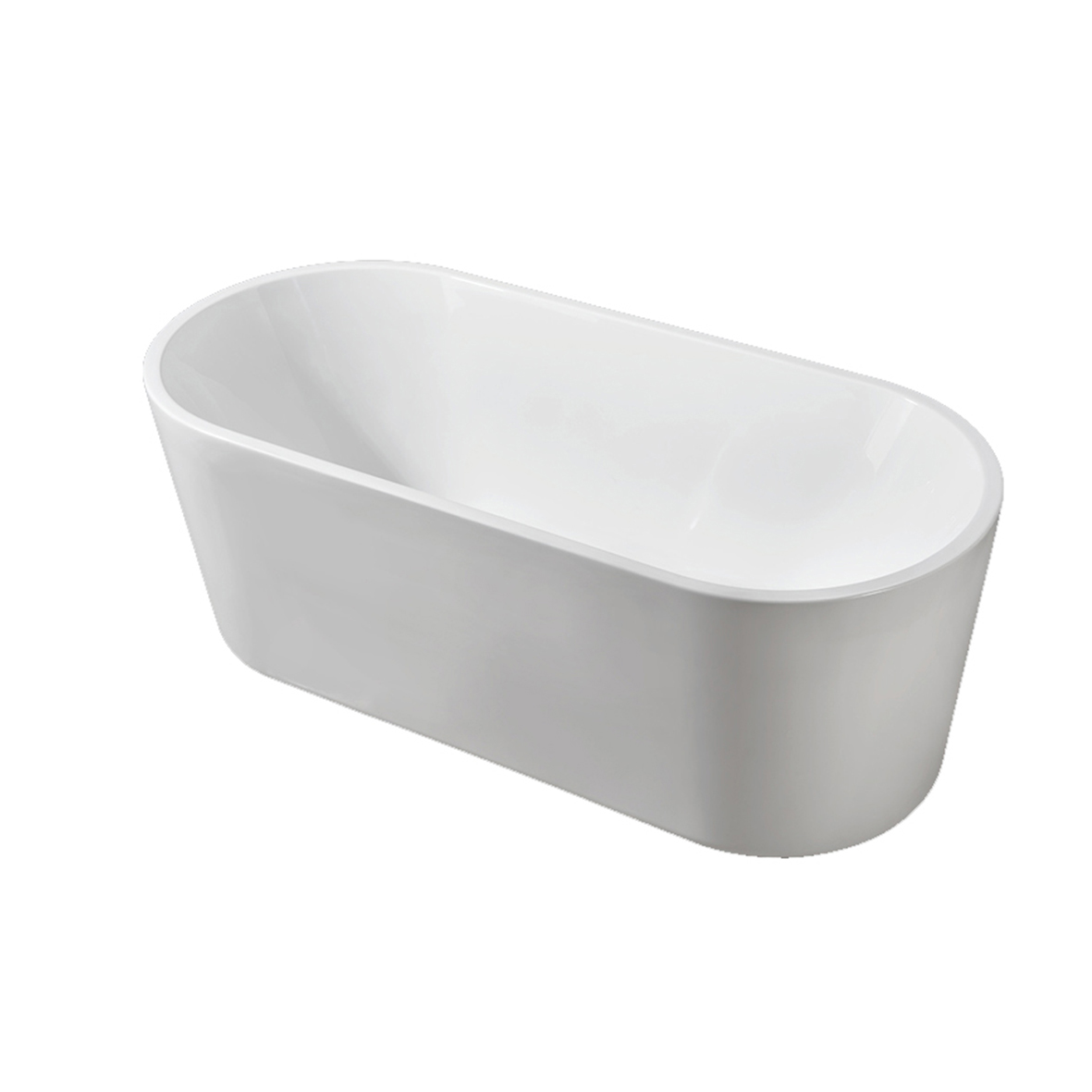 Alterna Ovale Badkar 1650 mm Vit - Fristående med Justerbara Ben