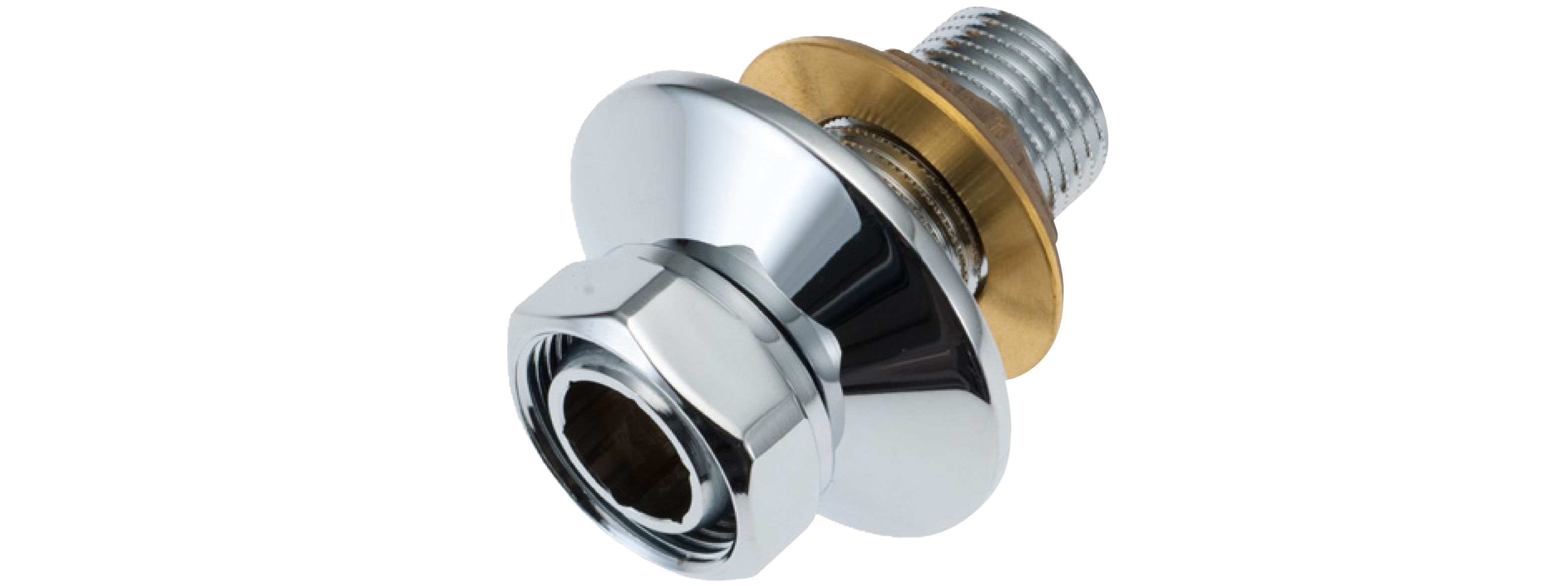 Mora Armatur Anslutningskoppling M26x1,5i - G1/2u Förkromad Mässing med Täckbricka för Duschkabin - RSK 8187308