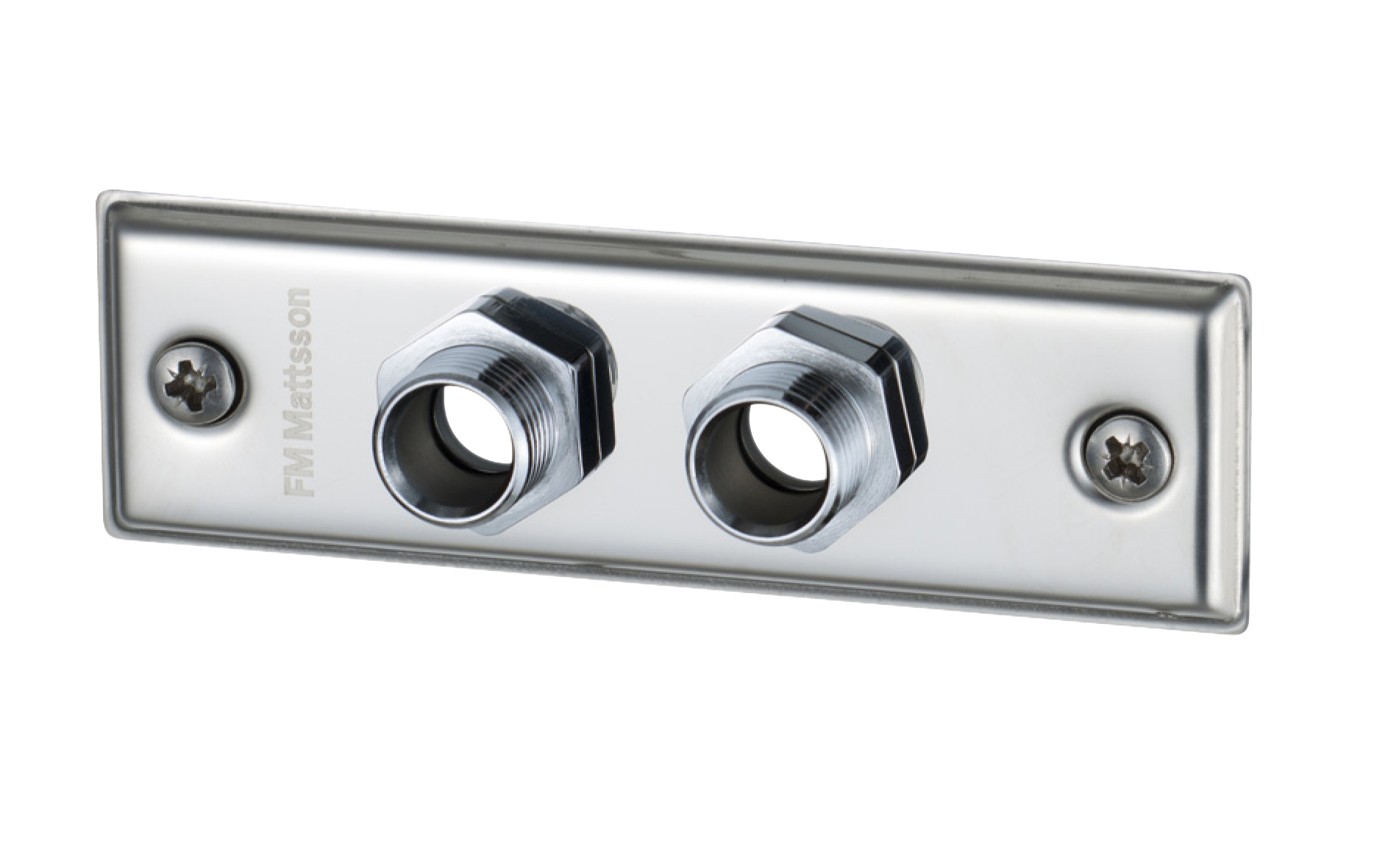 FM Mattsson Dubbel Väggbricka för Cu-rör 40 c/c - Radiellt Justerbara Nipplar, Typgodkänd - RSK 8530651