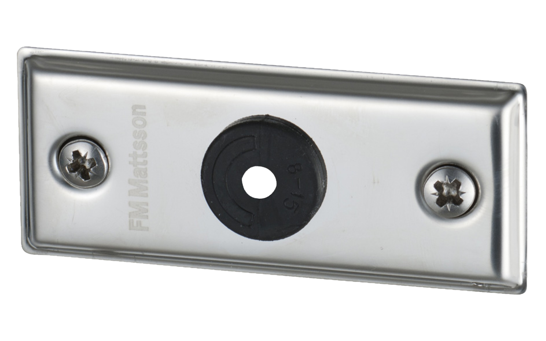 FM Mattsson Enkel Täckbricka med Väggtätning - Gummigenomföring, 15x7,5cm - RSK 8531808