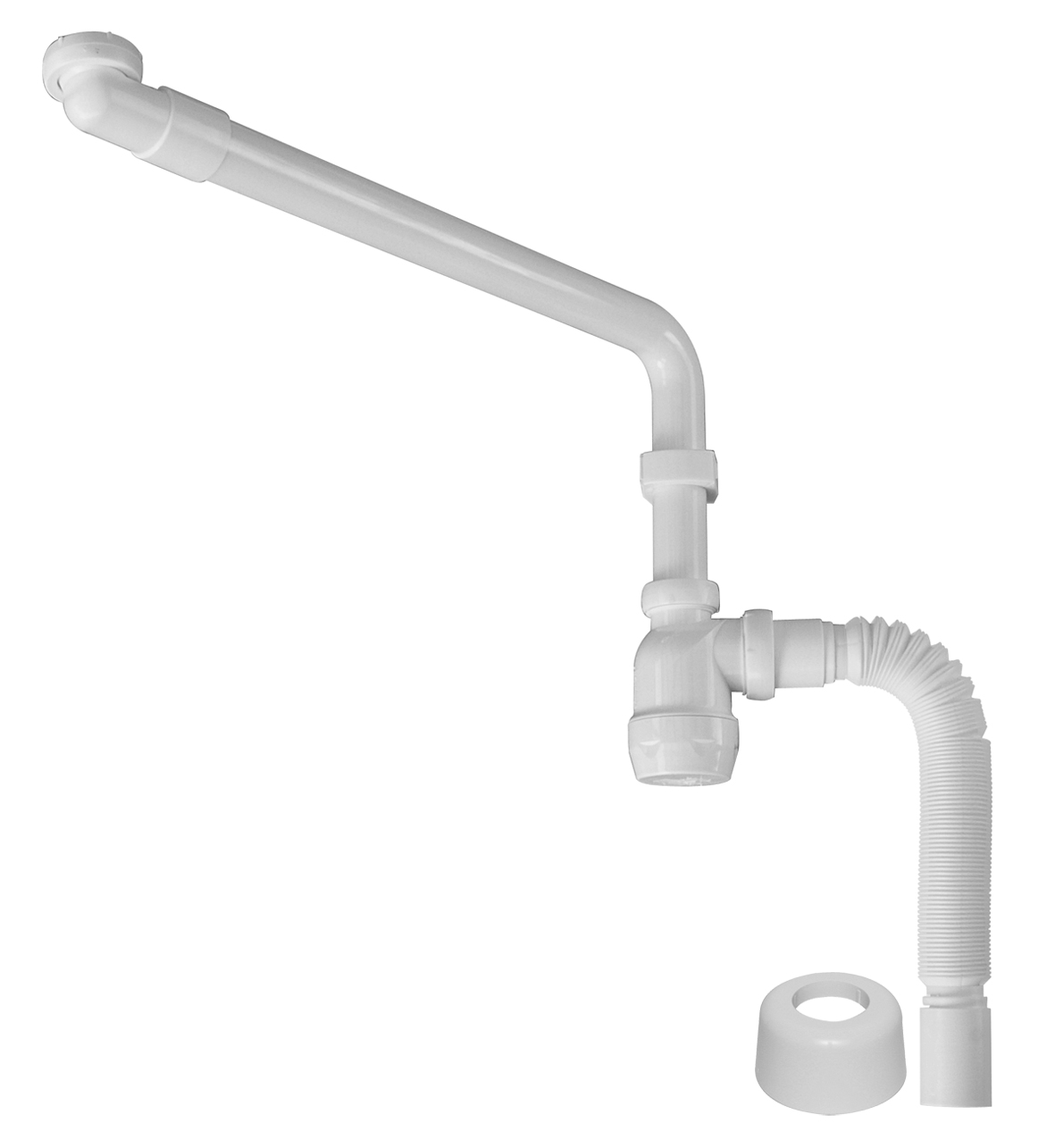 Falu 44810 Kommodvattenlås G32 x 40mm, vit, x-tra lågbyggd