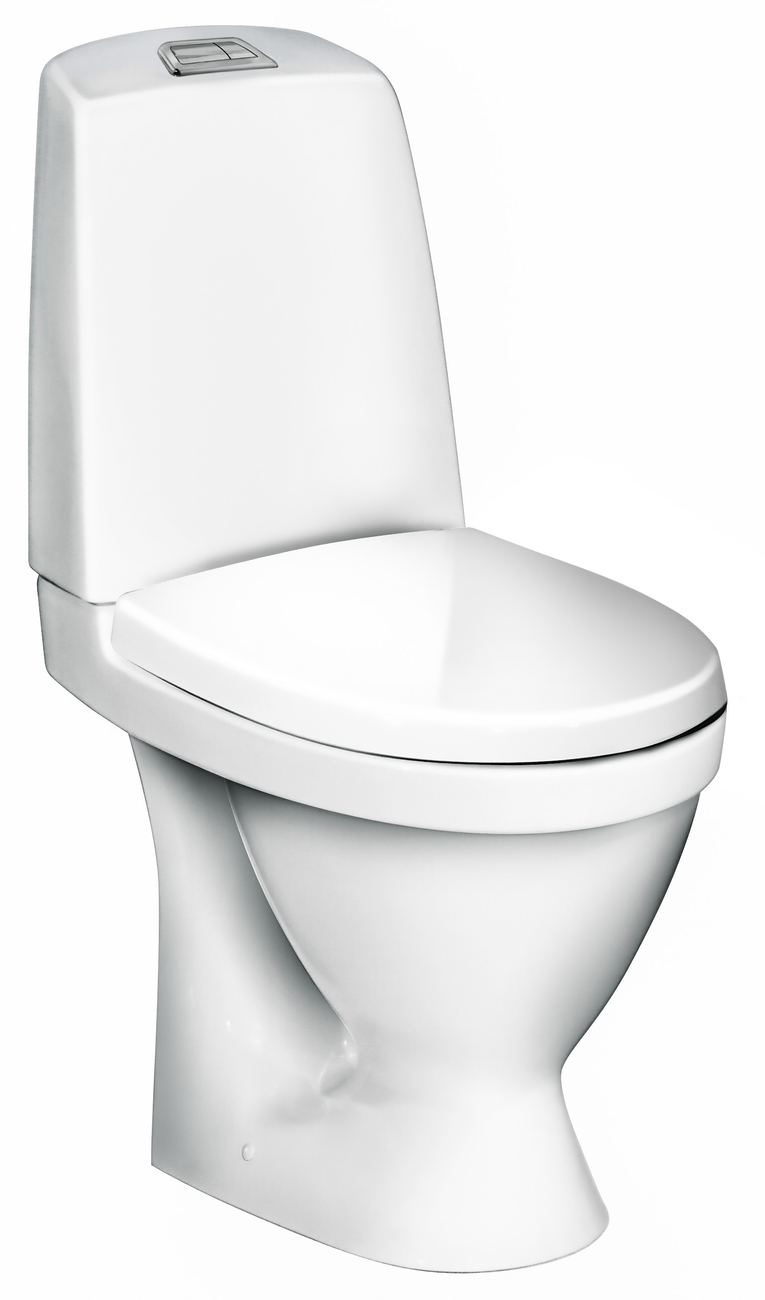 Toalettstol WC-stol Gustavsberg Nautic 1510 - Hygienic Flush 2/4L, P-lås, Ceramicplus, Soft Close  7796151