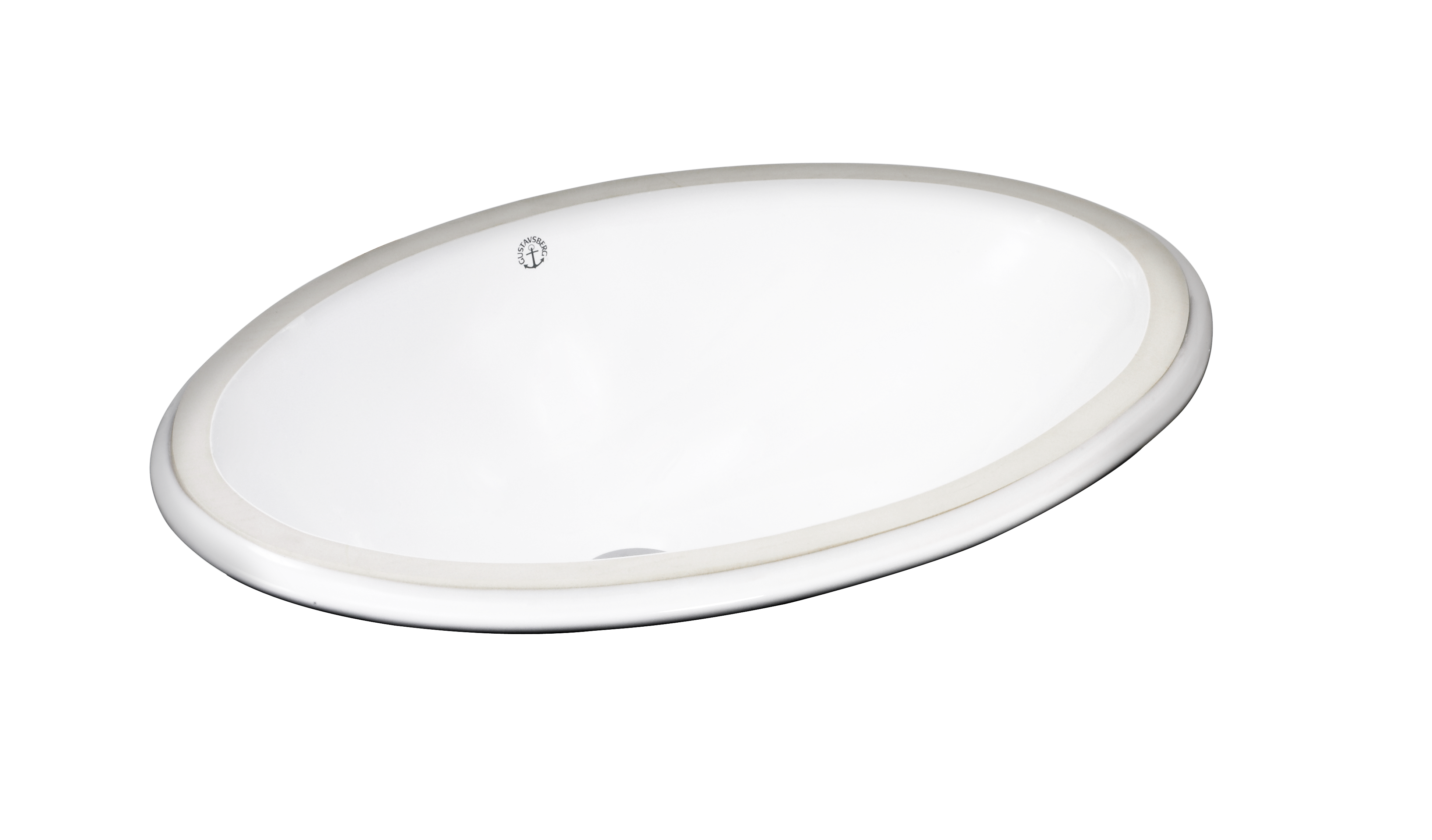 Gbg 6147-98 tvättställ vitt, oval för undermontering 500x350mm