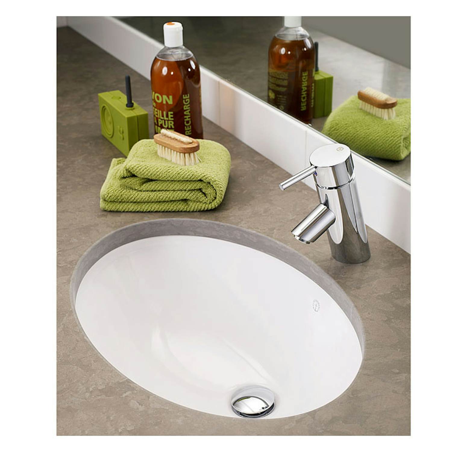 Gbg 6147-98 tvättställ vitt, oval för undermontering 500x350mm