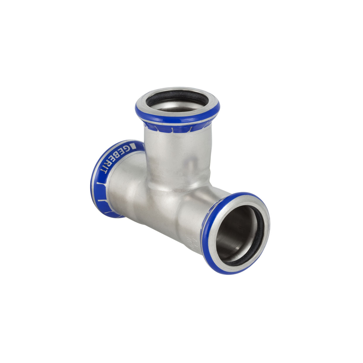 Geberit Mapress RF T-rör liksidigt 54mm av syrafast stål, 3 anslutningar